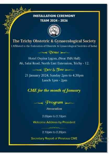 Installation Ceremony, Trichy - Jan 2024 — photograph 8